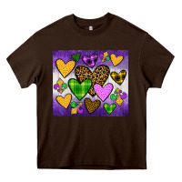 Chocolate Brown mardi gras Heavy Core Tee - JahusDesignShop