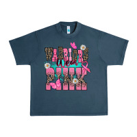 Midnight Navy warriors wear pink Urban Heavy Tee - NancyCooperArtShop
