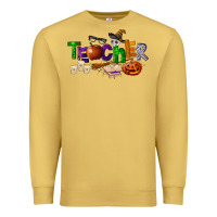 Antique Gold halloween teacher Premium Sweatshirt - LillyAllenDesigns