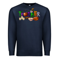 Navy halloween teacher Premium Sweatshirt - LillyAllenDesigns