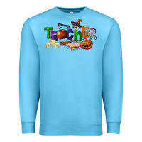 Ocean Blue halloween teacher Premium Sweatshirt - LillyAllenDesigns