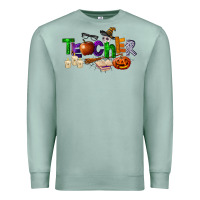 Seafoam halloween teacher Premium Sweatshirt - LillyAllenDesigns