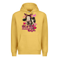 Antique Gold Valentine's Day Shut Up And Kiss Me Heifer Holstein Cow Premium Hoodie - FaDigitalArtStudio