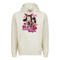 Oatmeal Heather Valentine's Day Shut Up And Kiss Me Heifer Holstein Cow Premium Hoodie - FaDigitalArtStudio