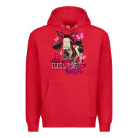Red Valentine's Day Shut Up And Kiss Me Heifer Holstein Cow Premium Hoodie - FaDigitalArtStudio