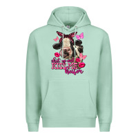 Seafoam Valentine's Day Shut Up And Kiss Me Heifer Holstein Cow Premium Hoodie - FaDigitalArtStudio