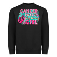 Black Cancer picked the wrong girl Breast Cancer Heavyweight Sweatshirt - FaDigitalArtStudio