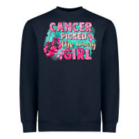 Navy Cancer picked the wrong girl Breast Cancer Heavyweight Sweatshirt - FaDigitalArtStudio