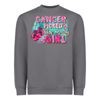 Storm Cancer picked the wrong girl Breast Cancer Heavyweight Sweatshirt - FaDigitalArtStudio