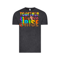 Vintage Black LGBTQ+ together we rise Vintage Tee - NancyCooperArtShop