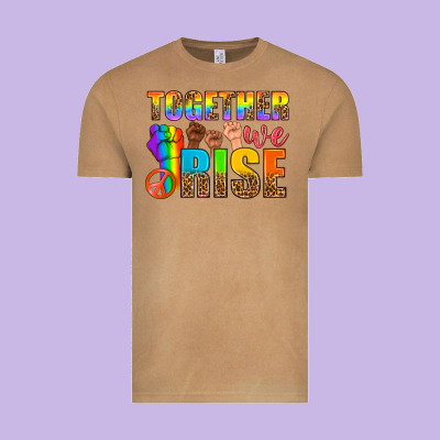 Lgbtq+ Together We Rise Vintage Tee Designed By Nancycooperartshop