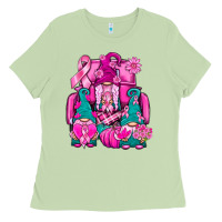 Matcha Breast Cancer Gnomies Truck Ladies Tee - BundleAndBundleShop