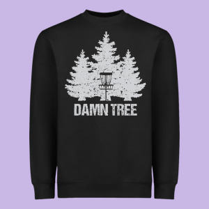 Disc Golf Funny Hit Trees And Curse Retro Disc Gol Heavyweight Sweatshirt Designed By Tuandangui