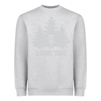 Heather Grey Disc Golf Funny Hit Trees and Curse Retro Disc Gol Heavyweight Sweatshirt - tuanDangUi