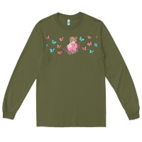 Army Green butterflies and mom Long Sleeve Tee - TumblerDesignByShophia