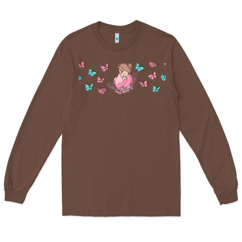 Butterflies And Mom Long Sleeve Tee by TumblerDesignByShophia | Teevron