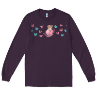 Plum butterflies and mom Long Sleeve Tee - TumblerDesignByShophia