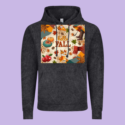 Hello Fall Vintage Hoodie Designed By Texasbilliewilder