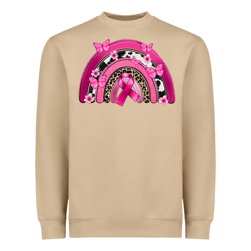 Breast Cancer Rainbow Heavyweight Sweatshirt by FaDigitalArtStudio | Teevron