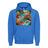 True Royal western cowboy hat seamless pattern Zipper Hoodie - BundleAndBundleShop