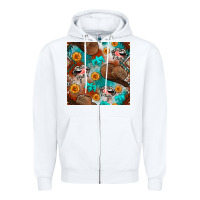 White western cowboy hat seamless pattern Zipper Hoodie - BundleAndBundleShop
