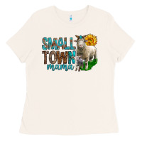Bone Small Town Mama With Sheeps Ladies Tee - BundleAndBundleShop