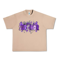 Burro I am a survivor purple ribbon Urban Heavy Tee - NancyCooperArtShop