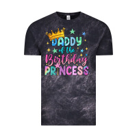 Cloud Black daddy of the birthday princess Vintage Tee - NancyCooperArtShop