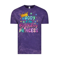 Cloud Purple daddy of the birthday princess Vintage Tee - NancyCooperArtShop