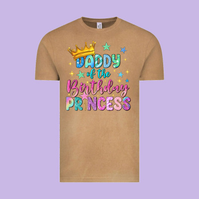 Daddy Of The Birthday Princess Vintage Tee Designed By Nancycooperartshop