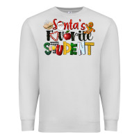 Dove Grey santa's favorite student christmas Premium Sweatshirt - LillyAllenDesigns