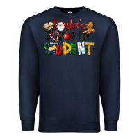 Navy santa's favorite student christmas Premium Sweatshirt - LillyAllenDesigns
