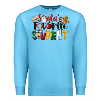 Ocean Blue santa's favorite student christmas Premium Sweatshirt - LillyAllenDesigns