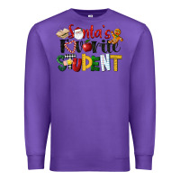 Purple santa's favorite student christmas Premium Sweatshirt - LillyAllenDesigns