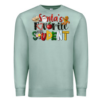 Seafoam santa's favorite student christmas Premium Sweatshirt - LillyAllenDesigns