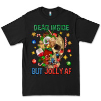 Black Dead Inside But Jolly Af Premium Tee - BundleAndBundleShop