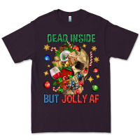 Plum Dead Inside But Jolly Af Premium Tee - BundleAndBundleShop