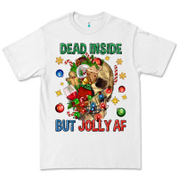 White Dead Inside But Jolly Af Premium Tee - BundleAndBundleShop