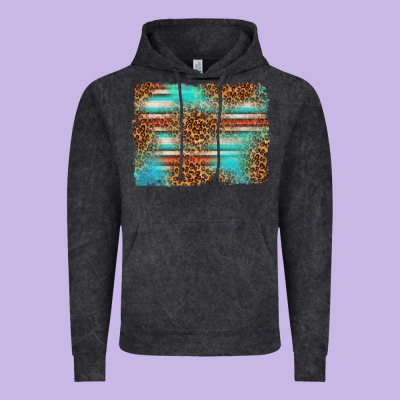 Serape And Leopard Background Vintage Hoodie Designed By Texasbilliewilder