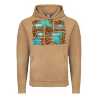 Vintage Camel Serape and Leopard Background Vintage Hoodie - texasbilliewilder
