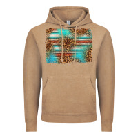 Vintage Coffee Serape and Leopard Background Vintage Hoodie - texasbilliewilder