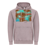 Vintage Zinc Serape and Leopard Background Vintage Hoodie - texasbilliewilder