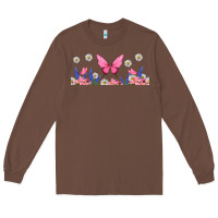 Chestnut butterflies and flowers Long Sleeve Tee - TumblerDesignByShophia
