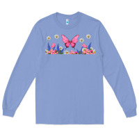 Colony Blue butterflies and flowers Long Sleeve Tee - TumblerDesignByShophia