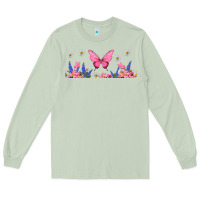 Matcha butterflies and flowers Long Sleeve Tee - TumblerDesignByShophia