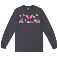 Smoke butterflies and flowers Long Sleeve Tee - TumblerDesignByShophia
