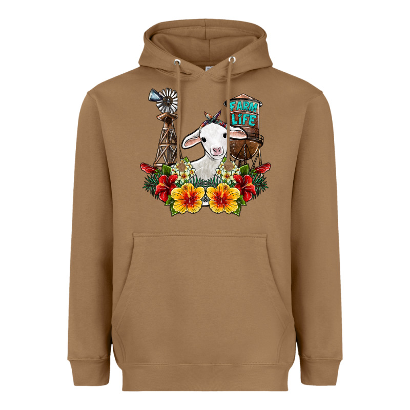 Farm Life Sheep Heavyweight Hoodie by SublimationCraftShop | Teevron