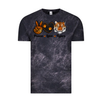 Cloud Black peace love tigers Vintage Tee - RanaPortraitStore