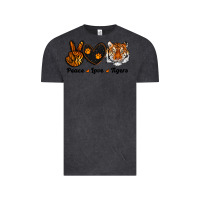 Vintage Black peace love tigers Vintage Tee - RanaPortraitStore