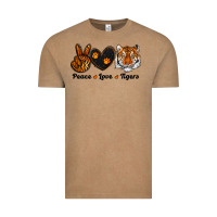 Vintage Coffee peace love tigers Vintage Tee - RanaPortraitStore